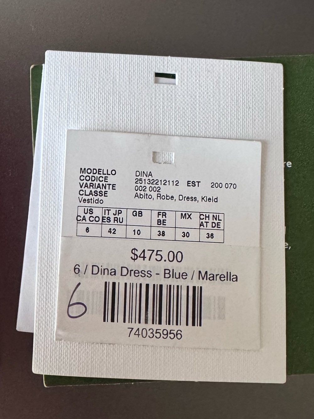 Marella Dina Satin Midi Dress Blue NWT/Tags Included Italian Designer US 6 - Picture 2 of 2